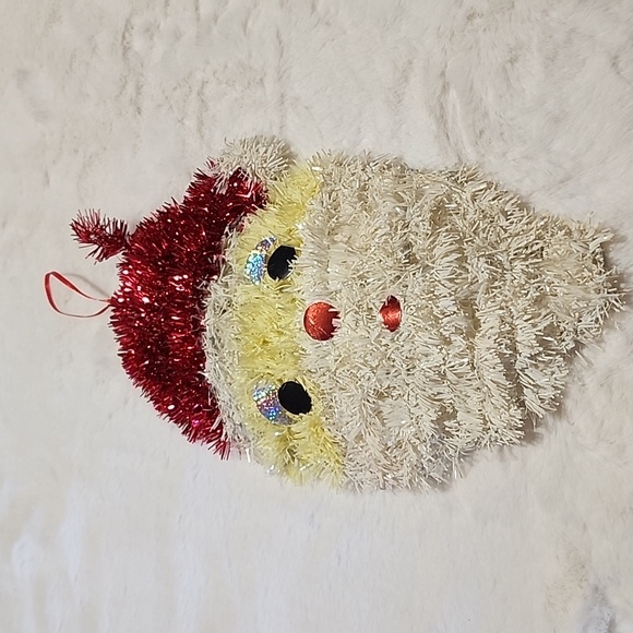 VINTAGE CHRISTMAS SANTA CLAUS FACE WALL HANGING - Picture 1 of 3